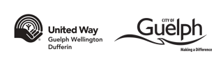Logos for the United Way of Guelph Wellington Dufferin and the City of Guelph.