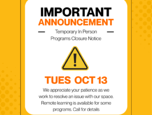 Action Read is closed today Oct 13 for an unplanned maintenance issue. We are working with the building to get the issue resolved today. We hope to be open for business as usual tomorrow. Remote learning for SOME PROGRAMS is still available. Call if you want more information.